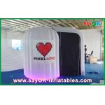 Inflatable Photo Booth Hire White Rounded Inflatable Photobooth 210D Oxford Cloth And LED Light for sale