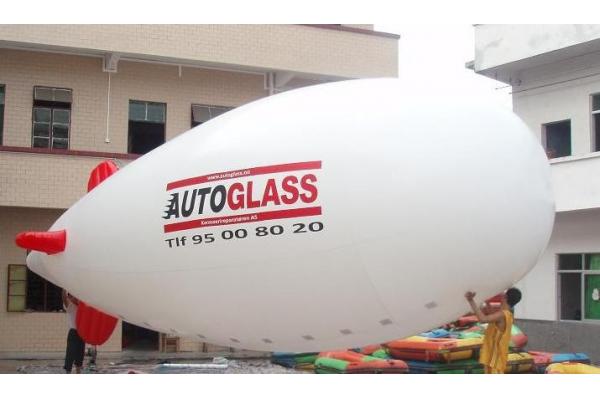 inflatable white zeppeline with your custom logo