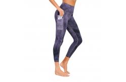 China Customized logo Ash purple Womens Yoga Leggings 7/8 Workout Pants supplier
