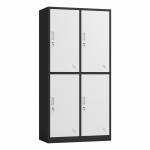 Office 4 Door Storage Locker Lockable Metal Cabinet With Keys