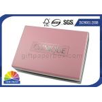 Foil Logo Printed Pink Gift Box Hard Paper Box For Packing Cosmetics for sale