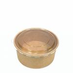 Microwavable Bio-degradable Disposable Kraft Paper Bowl With Pastic lid