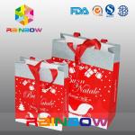 Fold Red Customized Paper Bags With Silk Rope / Shopping Bags / Gift Packaging Bag for sale
