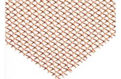 China 1m Width Woven Copper Mesh Laminated Glass Decoration Project Use supplier