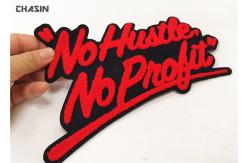 China Custom Slogan Letter Chenille Embroidery Patches Iron On Your Clothing supplier