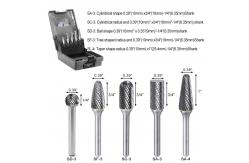 China Power Tools Tungsten Carbide Burr Set High Speed Carving Burrs Impact Toughness supplier