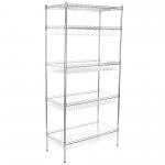 Standing Stainless Steel Solid Shelving , 180kgs 18x36 5 Tier Wire Shelving for sale