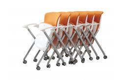 China Fixed Foldable Office Chairs PP Plastic For School / Office Training Room supplier