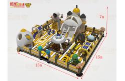 China Alien Rocket Space Park Inflatable Bounce Castle With Slides supplier