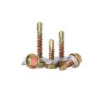 Color Zinc Hexagon Flange Drilling Screw With Tapping Screw Thread Hexagon Flange Drilling Screw for sale