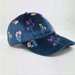 Latest Design Deluxe Embroidered Baseball Caps Ladies Velvet Hats Streetwear for sale