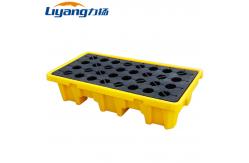 China HDPE PP 4 Drum Spill Containment Pallet 1300x1300 4 Ton Static Load supplier