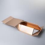 Customizable Metallic Gold Flip-Top Gift Box Set – Rigid Cardboard Storage & Packaging Boxes With Magnetic Closure For Shoes Gifts & Branded Items