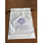 CPE white transparent Plastic Drawstring Bags For Cosmetic / Daily Necessities / Clothes