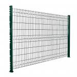 Blue Backyard Metal Fence 6ft Curved 3D Double Wire Mesh Fence