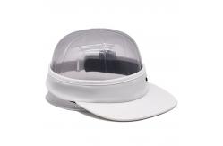 China 1 Inch White Adjustable Sun Visor Cap With Screen Printing Logo supplier