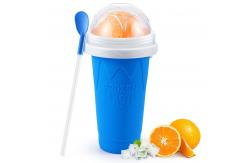 China Outdoor Silicone Ice Cream Container Smoothie Cup Customized With Lid supplier