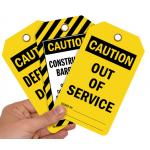 Custom Printed Logo Plastic Safety Tag with 3-1/8*5-5/8inch Size and 50LB Loading Test for sale
