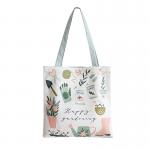 Fresh Design Canvas Handbags , Environmentally Friendly Canvas Fabric Shopping Bags for sale