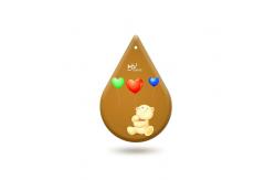 China RFID Slim Wallet Tracker Drop Shaped Bluetooth Anti Loss Device IP68 Waterproof supplier