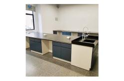 China Anti Alkali Chemistry Lab Benches , 2 Cabinets 75x90cm Lab Work Benches supplier