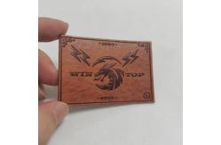 China Personalized Custom Embossed Leather Patches With Logo Image Or Text supplier