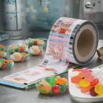 Custom Printing Sachet Packaging Roll Film Food Grade Pe Bopp Candy Lollipop Chocolate Food Auto-Packaging Roll Film for sale