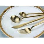 Fadeless Luxury Matte Gold SS304 Fork Knife Spoon Set