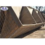 Galvanized Welded Gabion Bastion Wall , Protection Army Defensive Gabion Barrier for sale