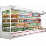 commercial fruits vegetables sliding door open chiller display for sale