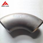 Pure Titanium Elbow , 45 Deg 90 Deg Titanium Pipe Fitting With Long Radius for sale