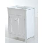 MDF Floor Mounted Bathroom Cabinets White Color with Ceramic Handles for sale