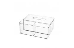 China OEM PET Transparent Tissue Box Desktop Acrylic Kleenex Box supplier