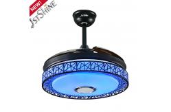 China 4000K 6000K Retractable Blade Ceiling Fan Chandelier Color Changing supplier