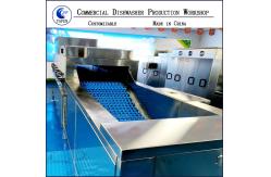 China Rapid Cleaning Disinfection Drying Dishwasher 65KW 380V With Soaking Tank supplier