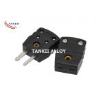 Black Color Miniature Thermocouple Connector Type J With Iron And Constantan Pin for sale