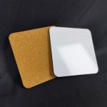 Custom Blank MDF Sublimation Cork Coasters Wear Resistant Blank Coasters For Printing for sale