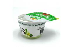 China Red 200ml Polystyrene Yoghurt Pots Cups With Aluminium Foil Lid supplier