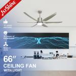 6 ABS Blades Silent DC Motor Remote App Control  LED Ceiling Fan With Light for sale