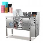 0.65Mpa Mini Pouch Packaging Machine , Multifunctional Premade Bag Packing Machine