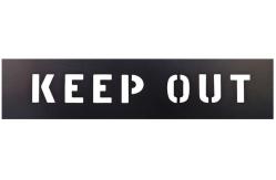 China Keep Out PVC Plastic Letter Stencils Rectangle Attention Traffic Paint Stencils supplier