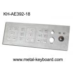 Mine Machine Industrial Kiosk Metallic Keyboard for with Integrated Trackball for sale