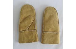 China Cheap classical shearling snow mitten gloves supplier