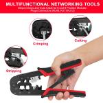 Red Multipurpose Ethernet Wire Crimper Cutter Ergonomic Design
