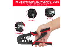 China Red Multipurpose Ethernet Wire Crimper Cutter Ergonomic Design supplier