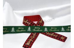 China Personalized SGS Polyester Christmas Satin Ribbon Washable supplier