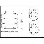 FT530-35726 Contitech Suspension Air Spring Firestone W013587872 For HENDRICKSON Aux 004828 for sale