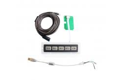 China IP65 5 Keys Metal Keypad Rear Panel Mounting Atm Machine Keypad supplier