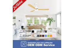 China OEM Dimmable LED Ceiling Fan Energy Saving 220V DC Copper Motor supplier