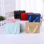 ODM OEM Acceptable. Free Sample Portable Empty Slide Out Packing Rigid Drawer Type Gift Box Bag with Ribbon for sale